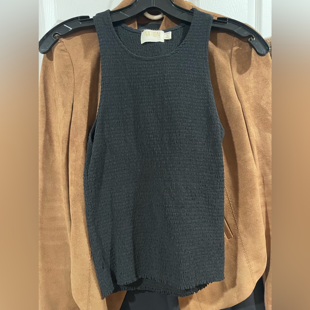 Nation LTD black stretch tank size small